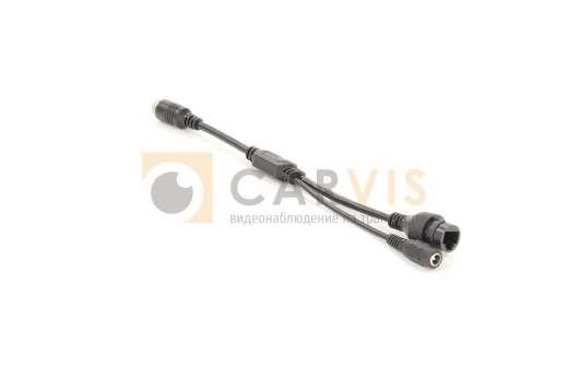 Кабель 6-pin (папа) — RJ45 (мама) + 1 power, 0,2 метра